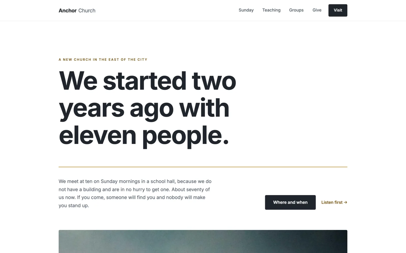 Light template — desktop view