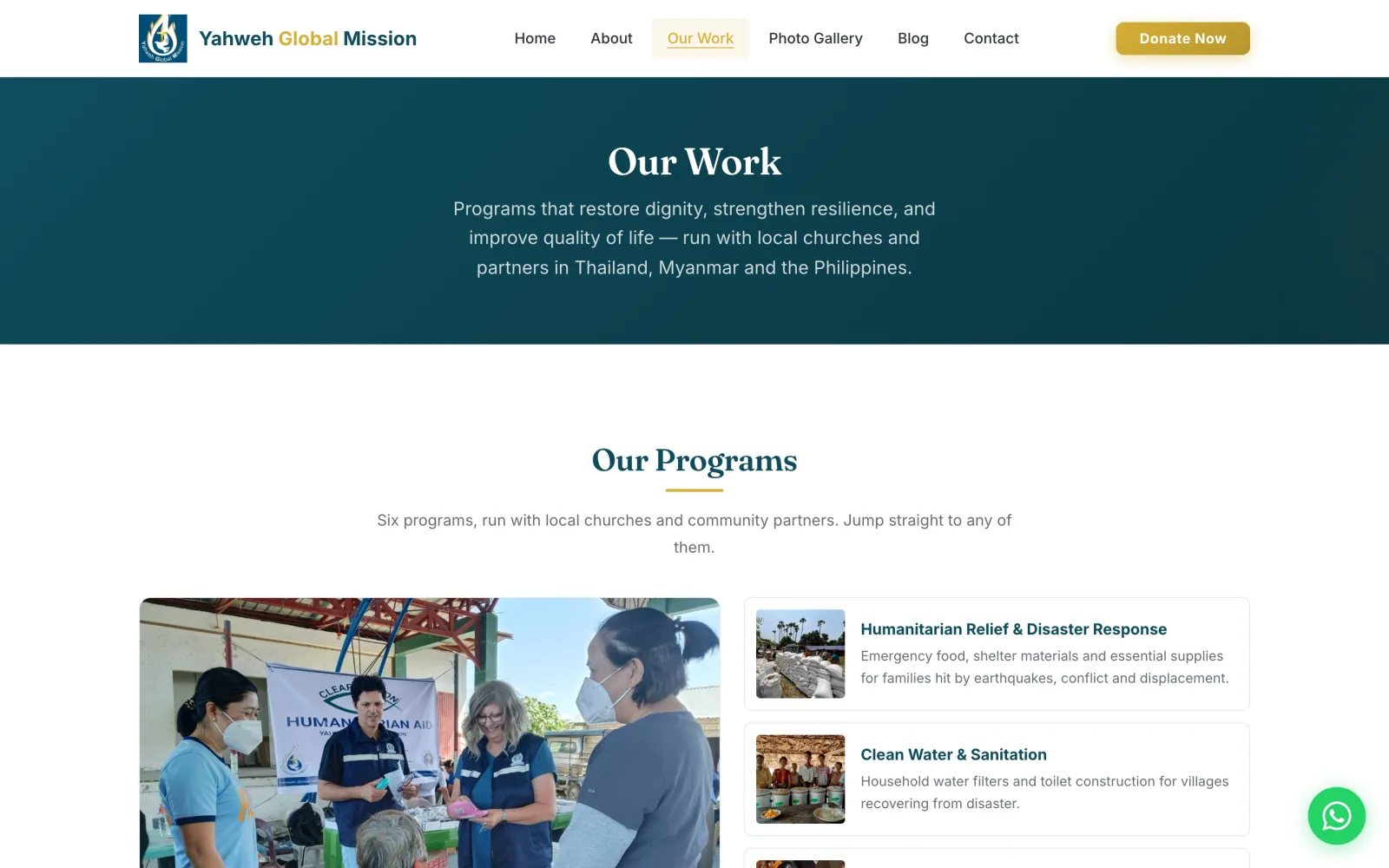 Yahweh Global Mission — our work